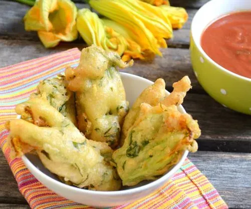 beignets de fleurs de courgettes