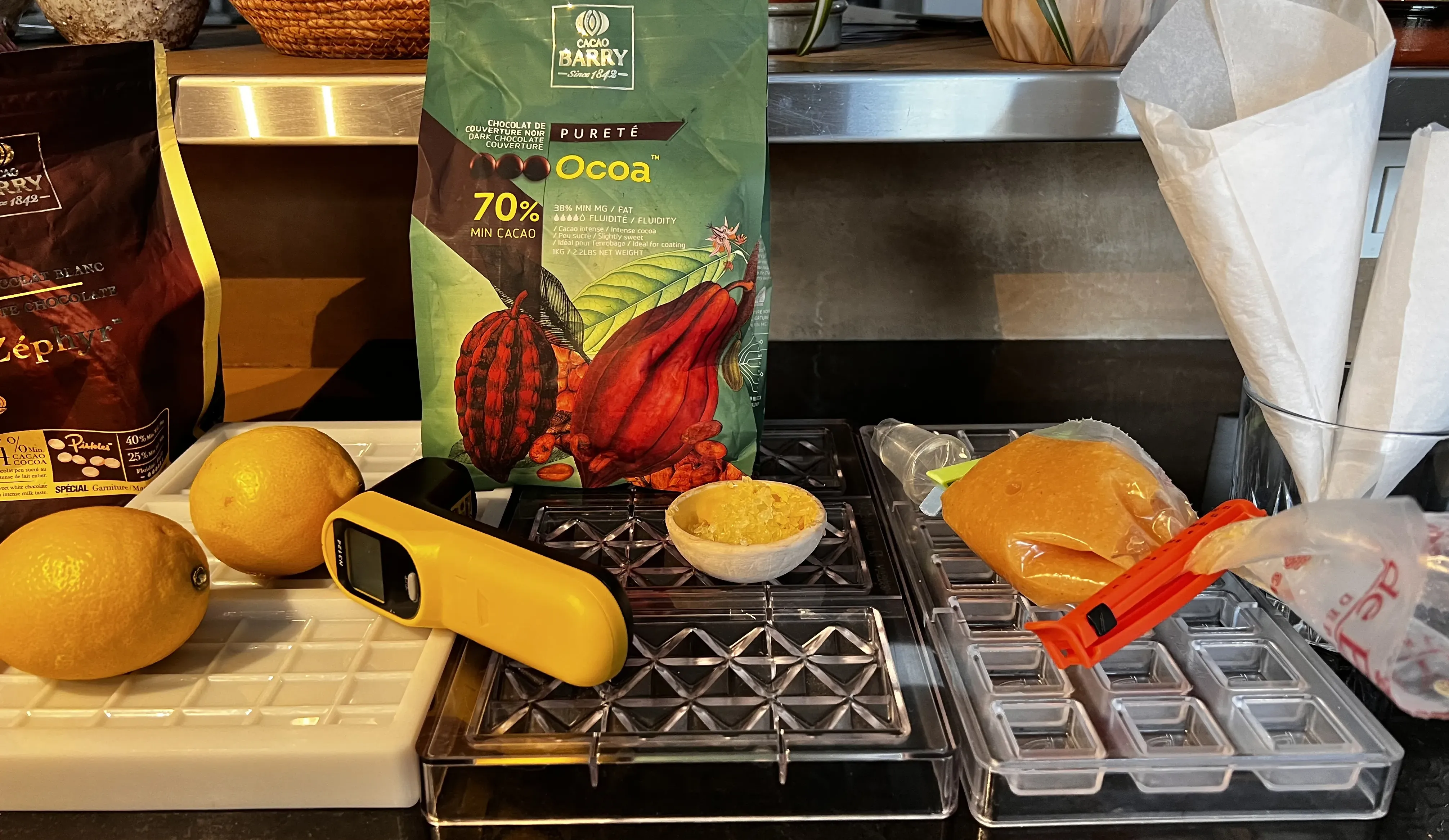 préparation des tablette de chocolat