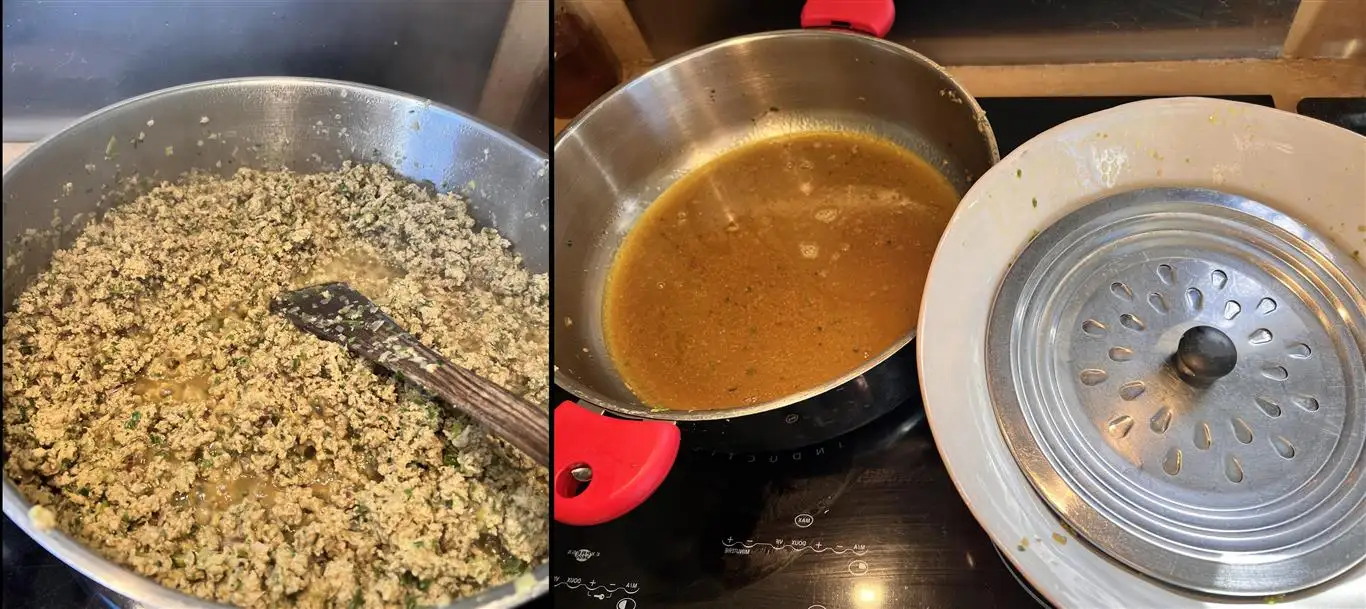 cuisson de la farce des samoussas réunionnais