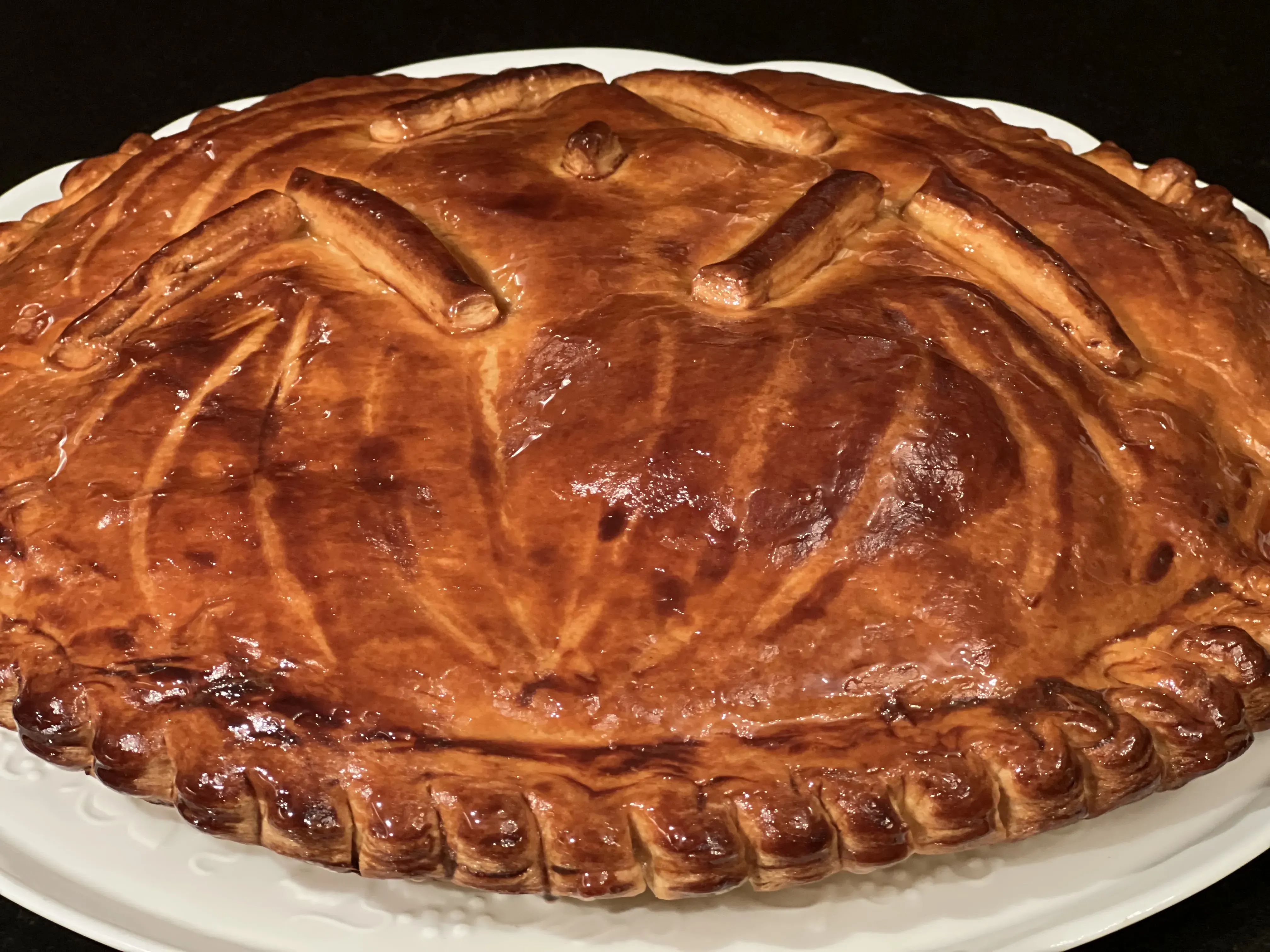 on fait refroidir la frangipane sur une voilette
