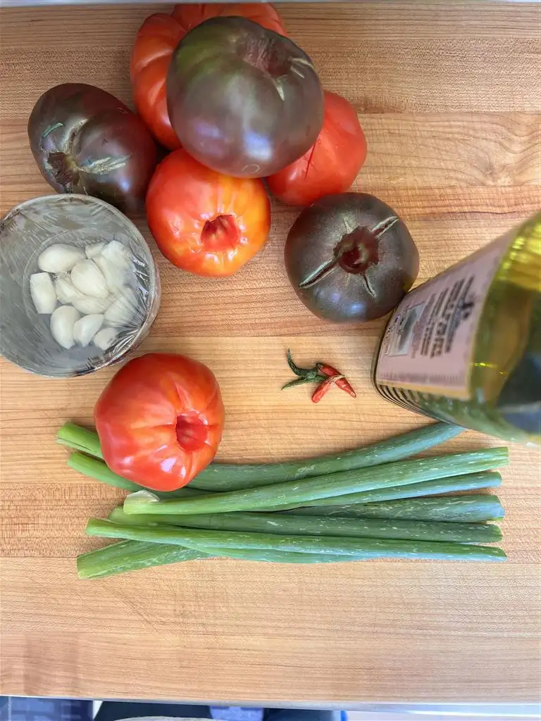 ingrédients du rougail tomates