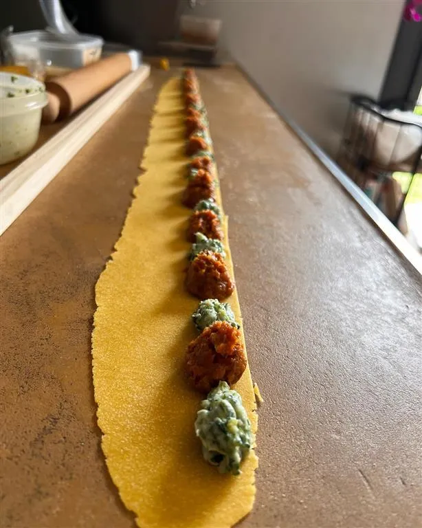 le façonnage des ravioli