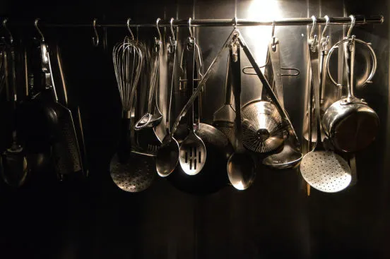 les divers ustensiles de cuisine