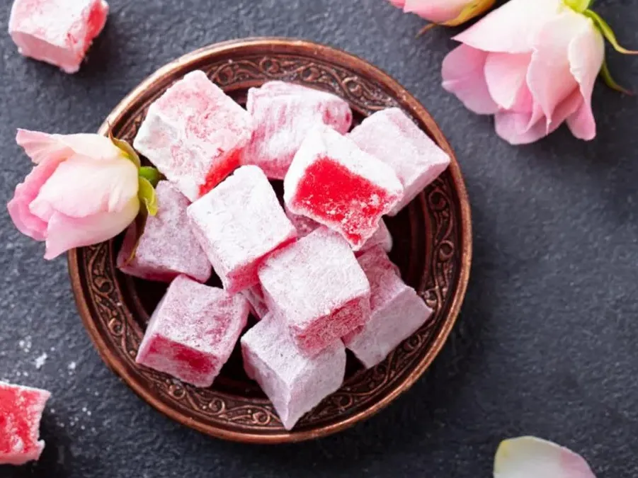 les loukoum à la rose et fleur d'oranger