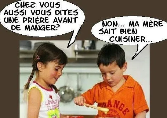 une prière avant de manger