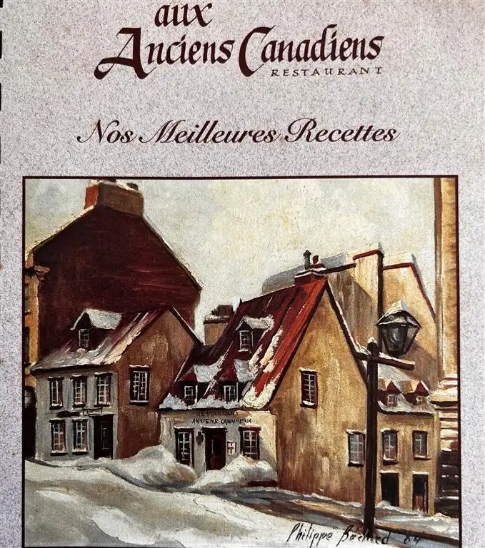 le livre de recettes du restaurant aux anciens canadiens