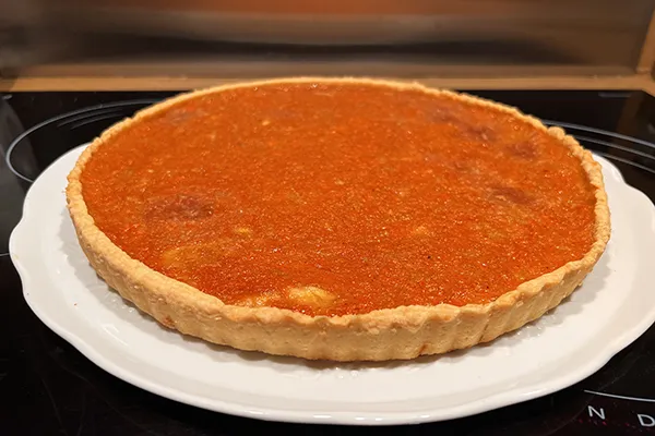 on fait refroidir la tarte à la courge