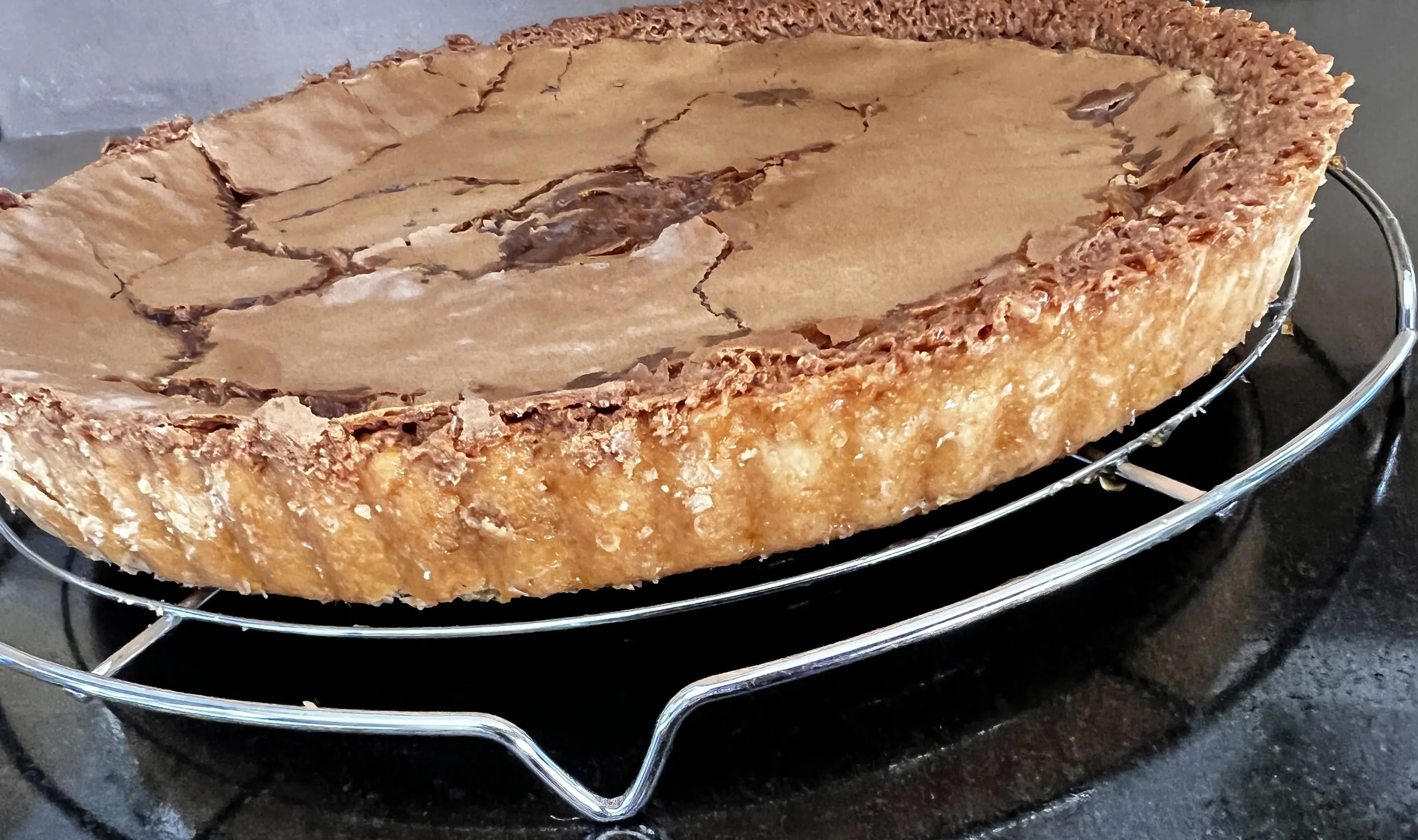 on fait refroidir la tarte au sirop d'érable